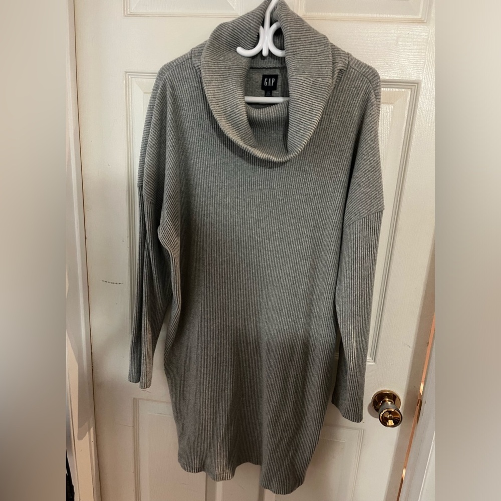 Gap Thick Chenille Ribbed  cowl neck sweater dress